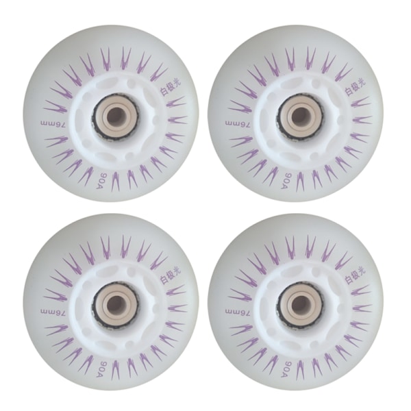 4 st Blinkande Inlineshjul 90A LED-belysning Skridskohjul 80 76 72 68 Flerfärgade 68mm Multicolor