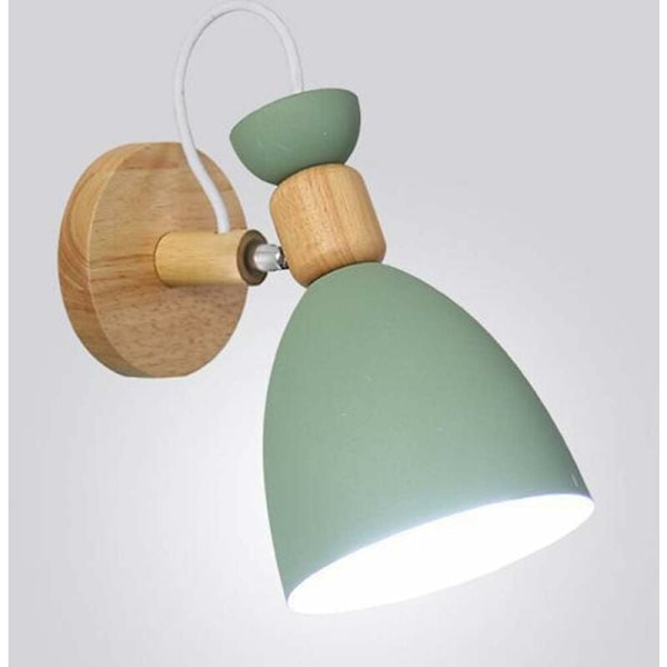 Nordisk horn grön macaron vägglampa smidesjärn vägglampa hallampa korridorlampa sängläsningslampa utan ljuskälla