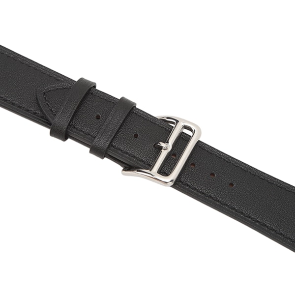 Älykellon ranneke, nahkarannekoru, älykellotarvikkeet IOS Watch Series SE 8 7 6 5 4 3 2 1 42mm 44mm 45mm musta