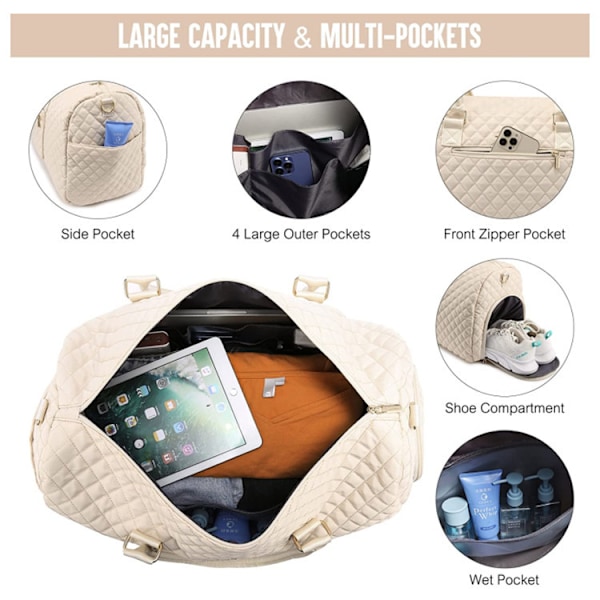 Rejsetaske Gymnastiktaske til Kvinder Weekend Carry-on Duffel Bag