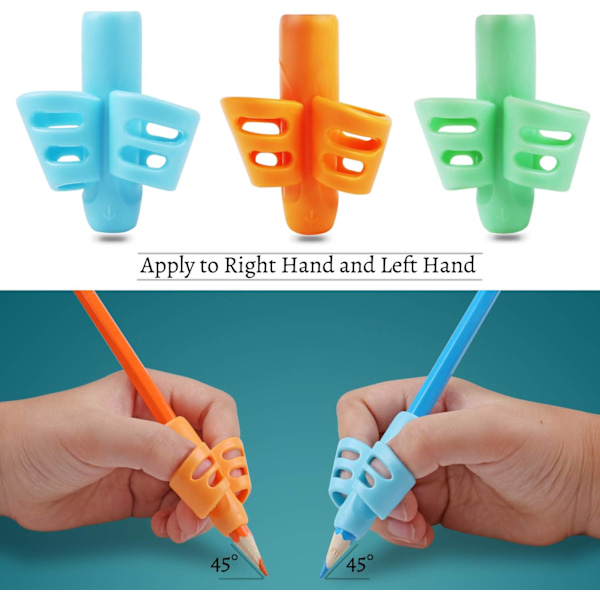 3-pack penngrepp, pennhållare för barns handstil,