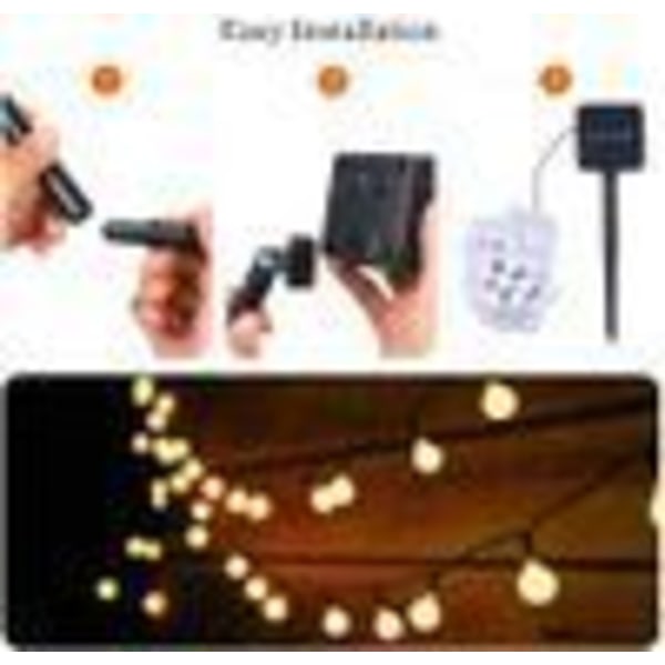 Solcellsdrivna utomhuslampor Tomshine 50Leds, 6,9 meter julgransbelysning{DH}