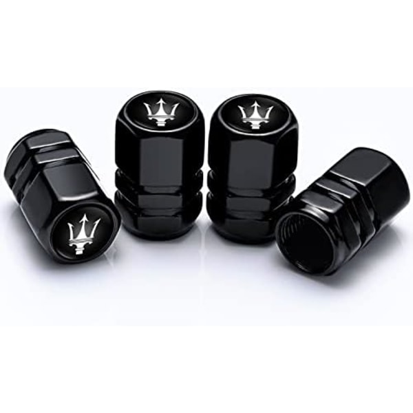 Metalliset autonrenkaan venttiilin hatut, yhteensopivat Maserati Quattroporten, Ghiblin, Levanten kaikkien mallien kanssa, ilmaventtiilin hatut, muotoilukoriste【mo】 suit for Maserati