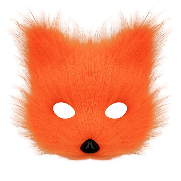 Halloween-asu simulaatio kettunaamio käsineet pehmoinen ketunhäntä käsintehty eläimen häntä cosplay rekvisiitta asusteet Punainen ja ruskea kolmiosainen setti Red and brown three-piece set One Size