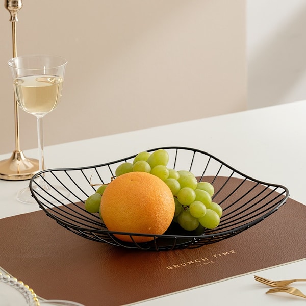 Modern Fruktskål, Frukthållare för Förvaring av Frukt och Grönsaker, Minimalistisk Tråd-Fruktkorg för Köksbänken, Heminredning, Bänkskiva