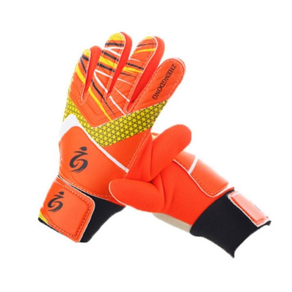 Goalkeeper gloves for children Soccer gloves ORANGE SIZE 5 orange