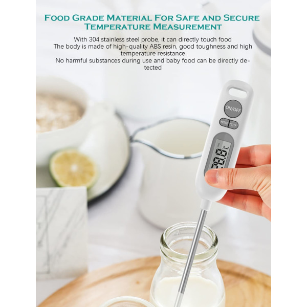Digital matlagningstermometer, snabbläsande kökstermometer fo