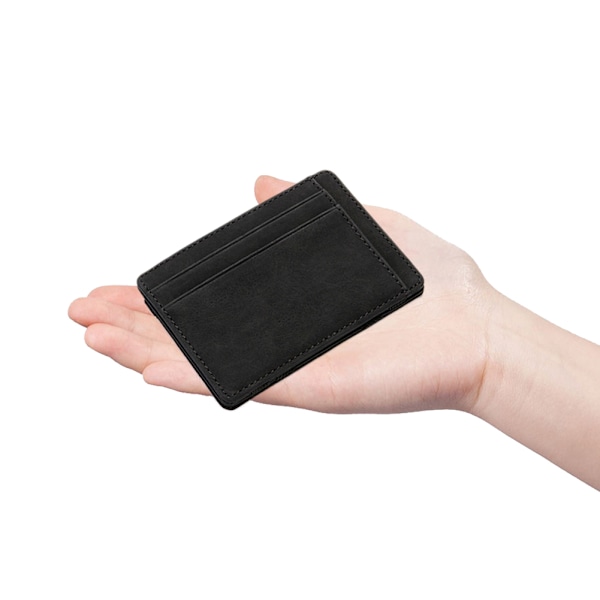 PU Elastiskt Band Slim Plånbok för Män Affär Kreditkortshållare Bank