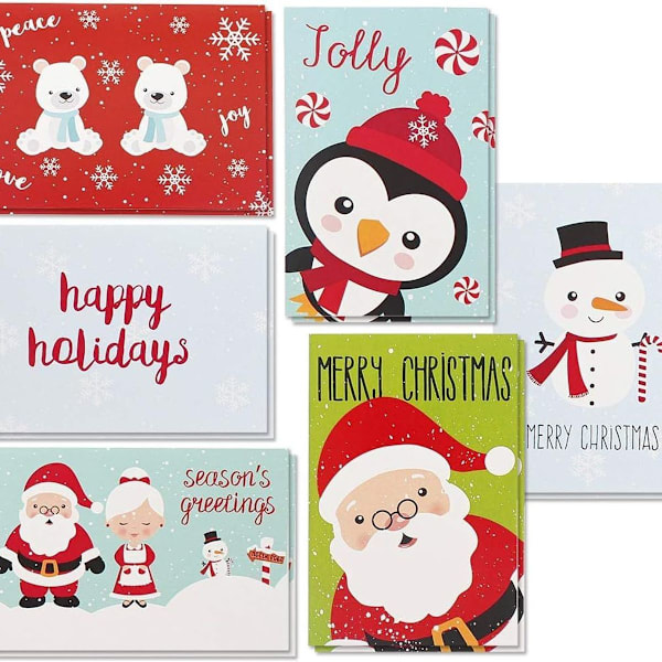 Christmas greeting cards with envelope set, folding cards, blank greeting cards KLB