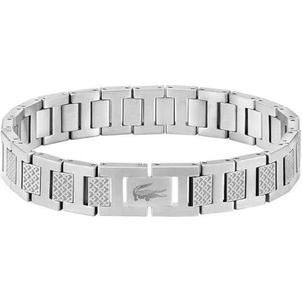 Collection Link Armbånd i rustfrit stål udsmykket med Petit Piqué-mønster - Fås til ham og hende silver