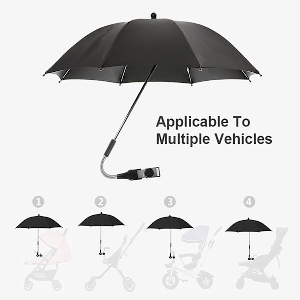 Baby Parasol Barnvagn för Solskydd Paraply för Barnvagn Buggy Barnvagn Rullstol Utomhus Sportutrustning 50+UV för Prot