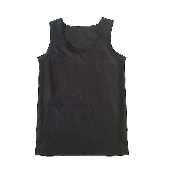 Haleychan Damkläder Tomboy Bröstbindande Baddräkt Trans Lesbisk Tank Top Pullover Korsett Baddräkt Platt Bröst S-3xl (endast simväst -hg Svart Black XL