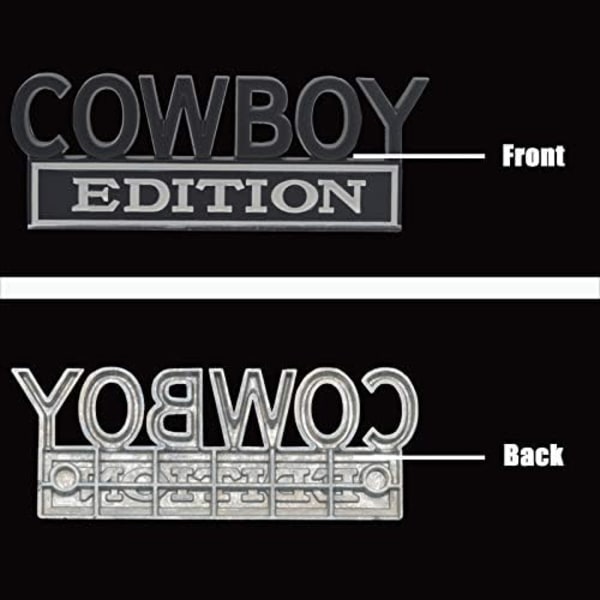 Universal Cowboy Edition Emblem Mærkat Udskiftning Bil Lastbil SUV Kompatibel med Ford F150 Jeep Dodger Chevrolet Badge{DH}