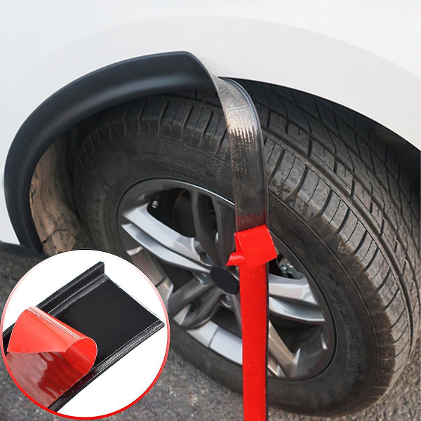 Universal Fender Flares Bilhjulsvalv Ving Expander Arch Eyebrow Stänkskydd Lip Karosseri Kit Cover Mud Guard Tillbehör