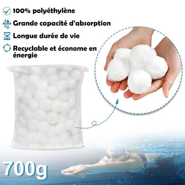 LZQ Suodatinpallot Suodatinmateriaali 700g Korvaa 25kg Suodatushiekkaa Uima-allastarvikkeet Valkoinen