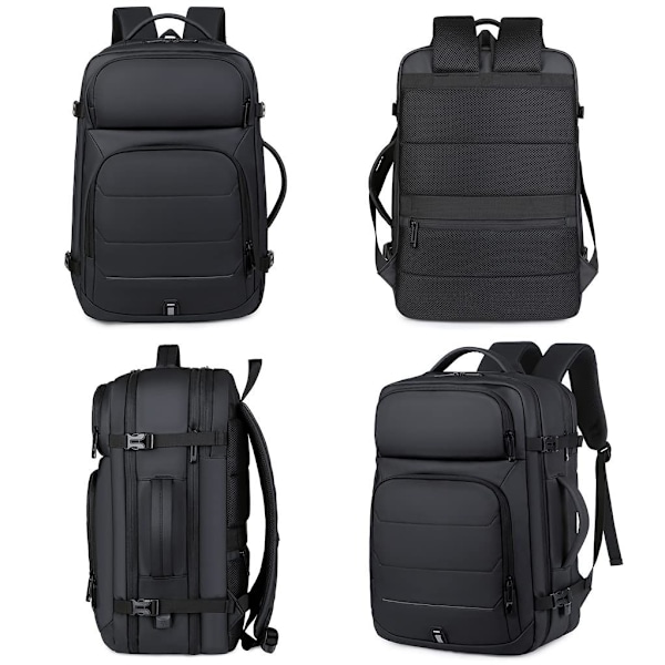 Kabine-rygsæk 45x36x20 easyjet udvidelig rejserygsæk USB-port Nylon laptop-taske 17 tommer vandtæt rejsetaske Easyjet flykabine