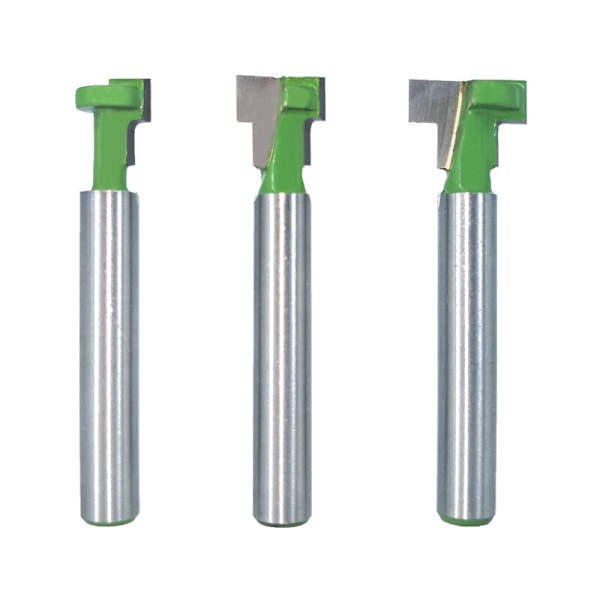 T-slot router bit, 3 pcs T-slot router bit straight shank router bit T-slot shape routers shank T-slot router for power Woodworking for