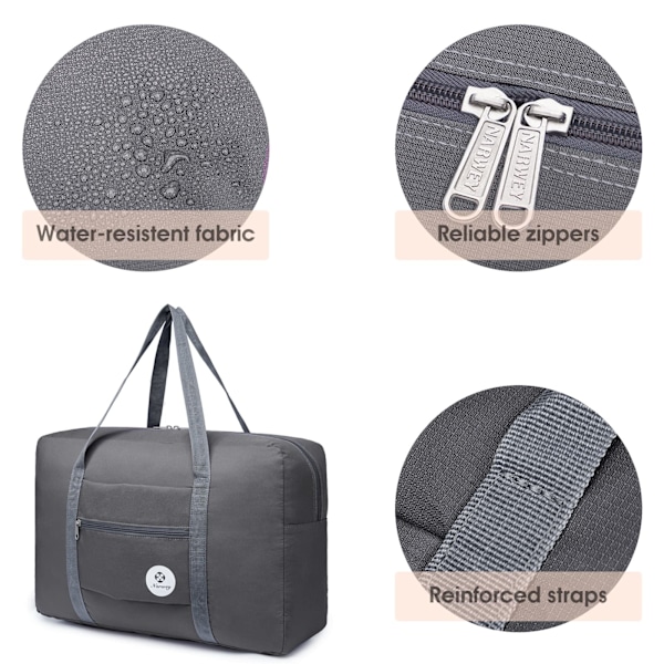Easyjet Airlines Kabinväska 45x36x20 Under Sätet Hopfällbar Resväska Weekendväska Tote Handbagage Övernattning för Kvinnor och Män 25L