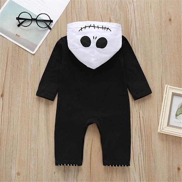 Halloween Jul Baby Kostyme Jack Skellington Jumpsuit 90cm