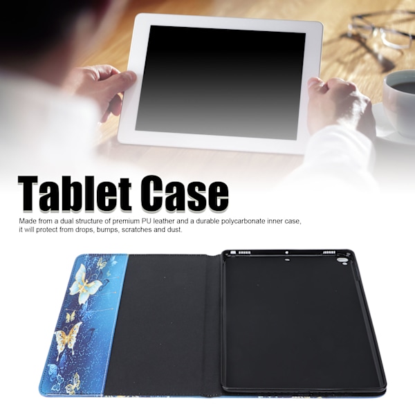 Portabel Tablet PU Skyddshölster 360° Universellt Skydd Målat Läderfodral för IPad 9:e Generationen