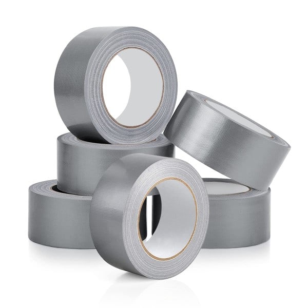 Silvertejp 50mm X 20m | Stark självhäftande vävtejp vattentät | Tygtejp Inomhus/Utomhus (1-pack)