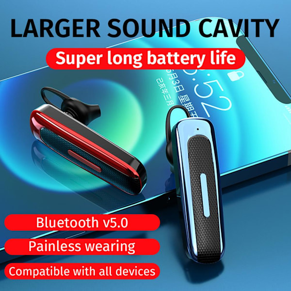 E1 Bluetooth-kuulokemikrofoni Stereo Mini Korvakoukku Langattomat Urheilukuulokkeet Korvanapit
