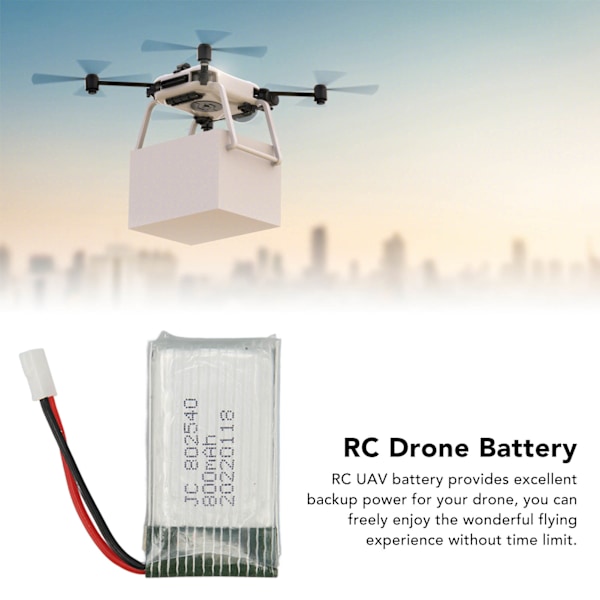5 stk. 802540 800mAh RC Drone Batteri Bærbar RC UAV Reserve Batteri Tilbehør til SYMA X5C X5C 1 X5 X5SC X5SW M68 K60