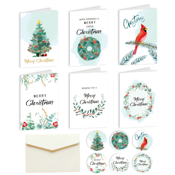 24 pieces of good Christmas cards, Christmas cards with envelope A