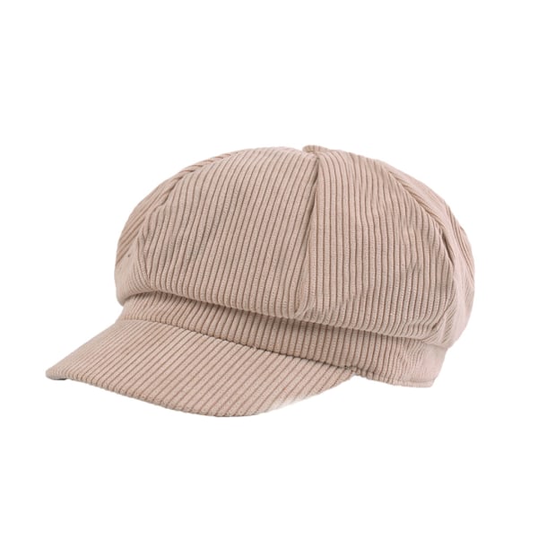 Klassisk Corduroy Newsboy Cap Avanserte Ingredienser Utsøkt khaki