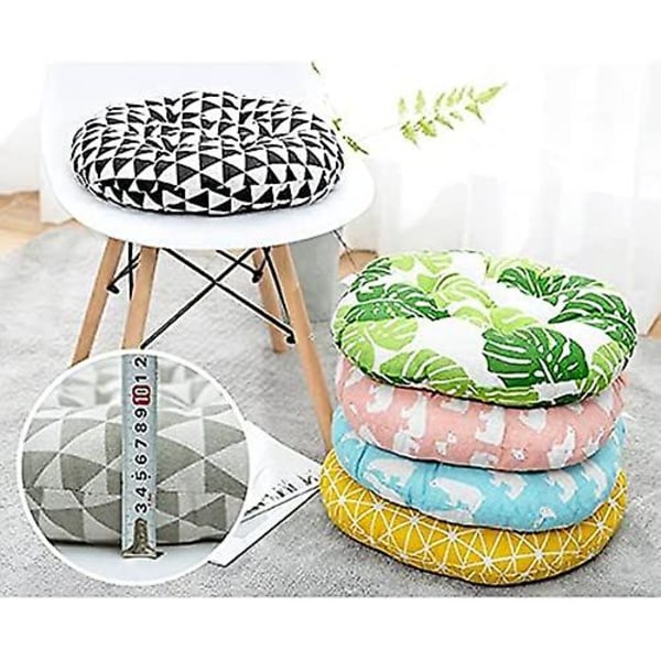 Rund Stolputepute For Hjemmekontor Hage Dekorativ Pute For Terrasse Tatami Sitteområde Innendørs Utendørs 40*40cm