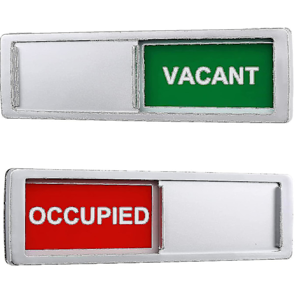 Öppen stängd skylt, öppen skylt sekretess skjutdörr skylt indikator C Silver vacant occupied sign