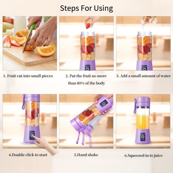 Portabel mixer för shakes och smoothies