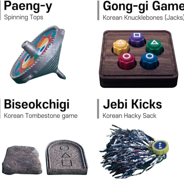 Squid Game 2 2025 Gonggi Gong-gi Jacks Squid Game Korealainen Perinteinen Pelisetti Netflix-sarjasta