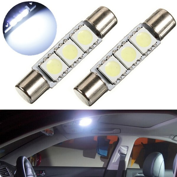 (31mm) 10st, Smältsäkring T6-29MM 5050 3SMD LED-lampa, Sminkspegellampa{DH}