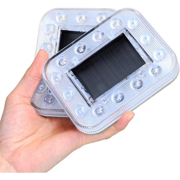 LED-majakka, aurinkoenergialla toimiva LED-strobovalo, ei johdotusta, LED-varoitusvalo autoon, kuorma-autoon, veneeseen, LED-majakka