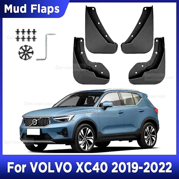 Mudguardit Volvo Xc40 2019 2022 2021 2020 -malleihin, 4 kpl. Mudaläpät, etu- ja takalokasuojat, Auto Styline -autotarvikkeet