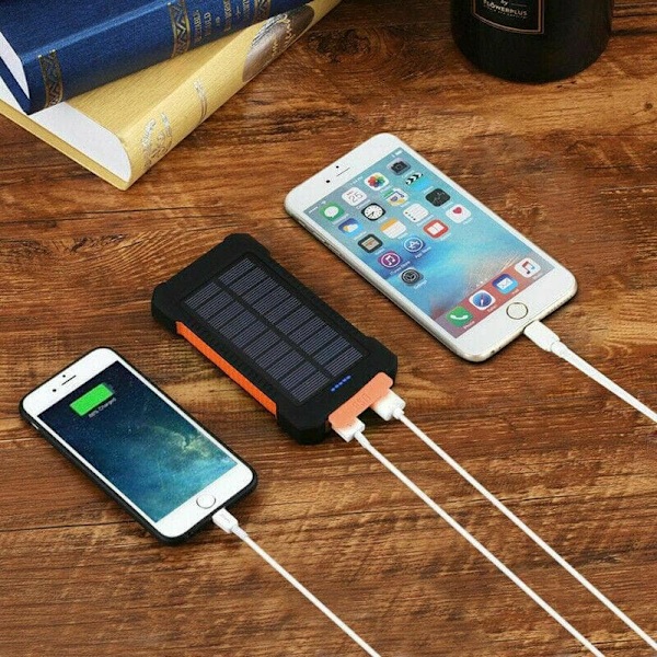 Soldriven Portabel Laddare 20000mAH Röd Röd RED 20,000