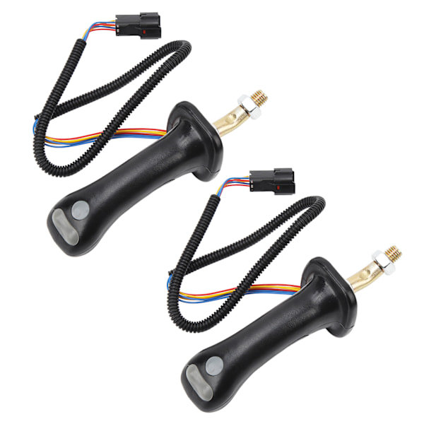 2kpl 3-painikkeinen kaivinkoneen joystick-kahva 6-nastainen alumiiniseos Doosan DH DX150 215 225 300 370‑9C -malleihin 0.6