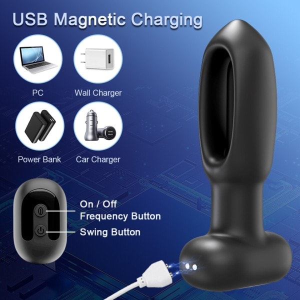 Anal Butt Plug Prostata Massager til Mænd Kvinder Anal Vibrator Prostata Stimulator