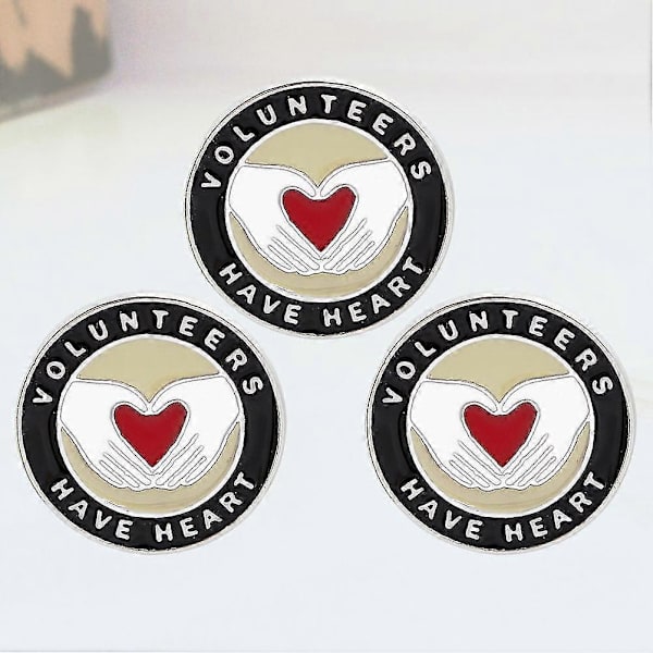 st Runda Broscher Legering Bröstnål Kläder Säkerhetsnål Volunteer Badge Slagnål Slumpmässig Färg