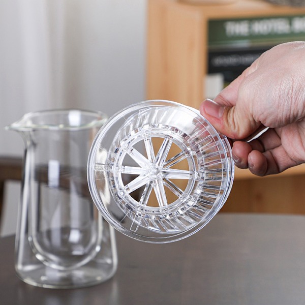 Wave Kaffedrypper Crystal Eye Hæld Over Kaffetragt Transparent