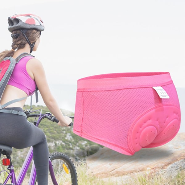 Sykkelundertøy for kvinner, 4D polstret sykkelshorts sykkel sykkelundertøy MTB fjell, 100 % ny rosa Pink M