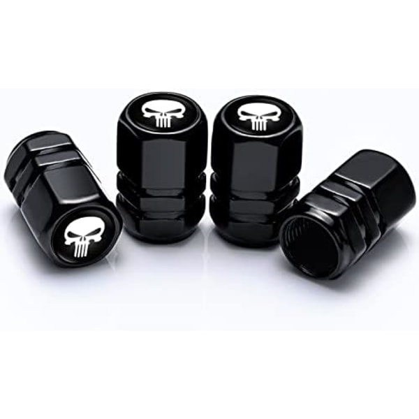 Metalliset autonrenkaan venttiilin hatut, yhteensopivat Maserati Quattroporten, Ghiblin, Levanten kaikkien mallien kanssa, ilmaventtiilin hatut, muotoilukoriste【mo】 suit for Skull