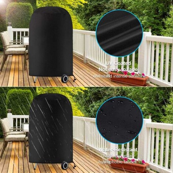 Grillöverdrag, runt grillöverdrag, grillöverdragspresenning, grillöverdragspresenning vattentätt anti-UV-skydd (70 x 70 cm),