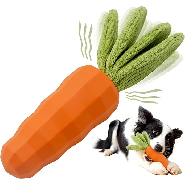 Hundleksaker, tuggleksaker, hundleksaker, ljudleksaker, hundleksaker för stora och mellanstora hundar (orange)