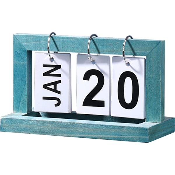 Perpetuell Kalender - Träram Vintage Retro Stil Skrivbord 【DH】