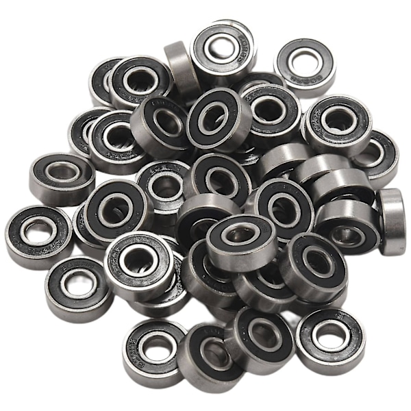 50 st/set 608 2RS kullager ABEC-5 8x22x7 mm djupspår i kolstål, förseglade kullager