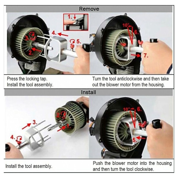 Verktyg för fläktmotor till värmare 9997284 412‑140 Passar Land Rover LR2 / Range Rover Evoque