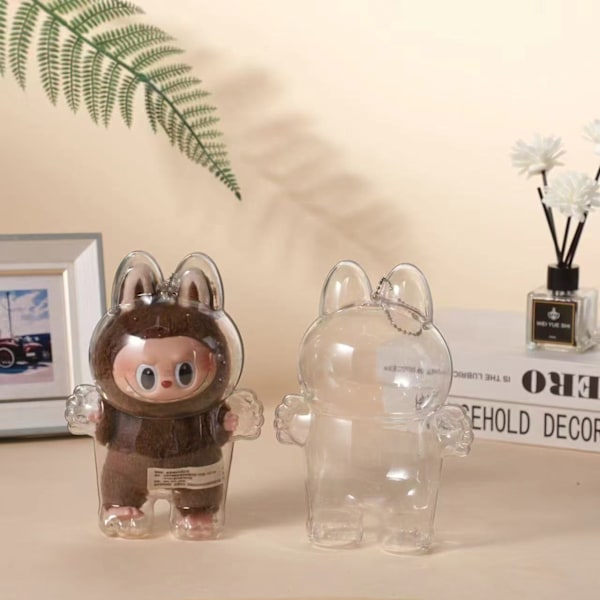 Bubbla transparent skyddsfodral LABUBU Sit and Party Labub 1:a generationens transparent skyddsfodral
