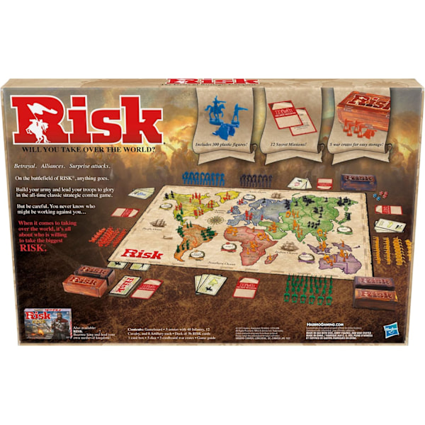 Risk Brädspel, Strategispel För 2-5 Spelare, Strategibrädspel För Tonåringar, Vuxna Och Familj, Krigsspel, Ålder 10+
